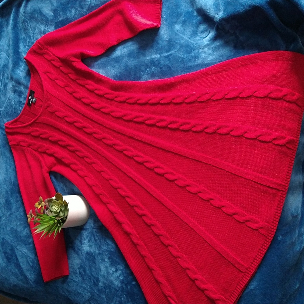 Dress sweter three quarter sleve